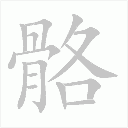 骼字动态笔顺演示