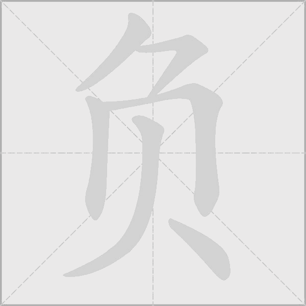 负字动态笔顺演示