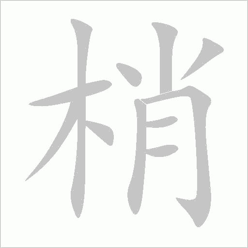 梢字动态笔顺演示