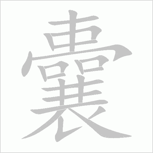 囊字动态笔顺演示