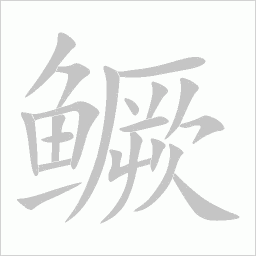鳜字动态笔顺演示