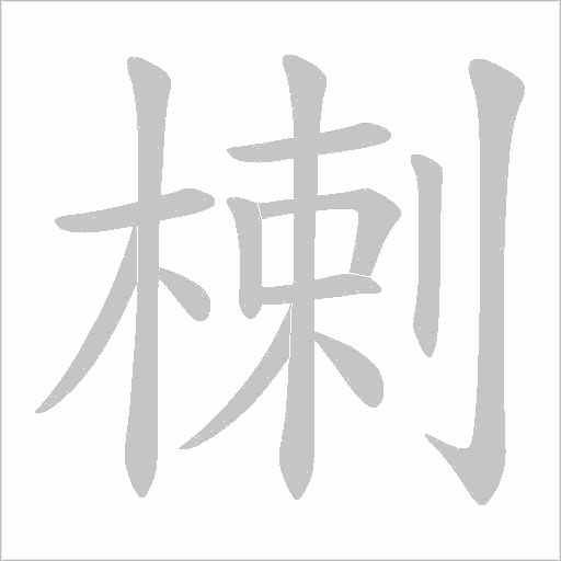 楋字动态笔顺演示