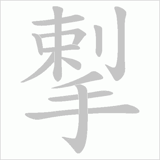 揧字动态笔顺演示