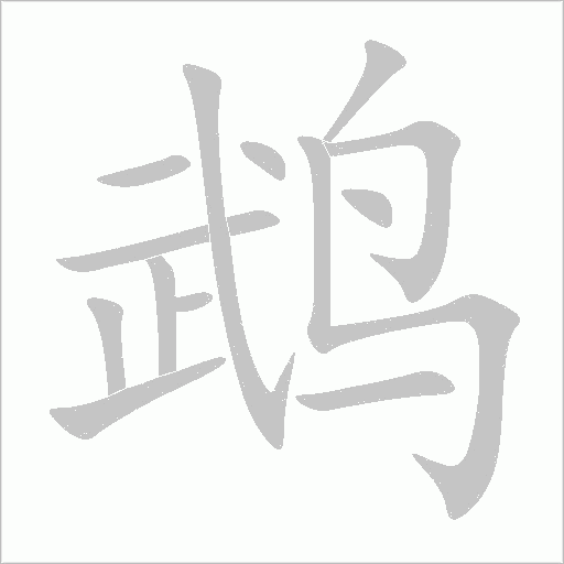 鹉字动态笔顺演示