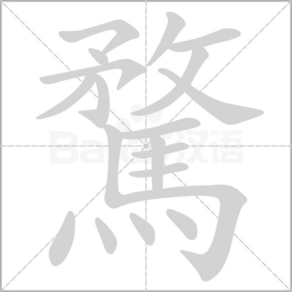 騖字动态笔顺演示