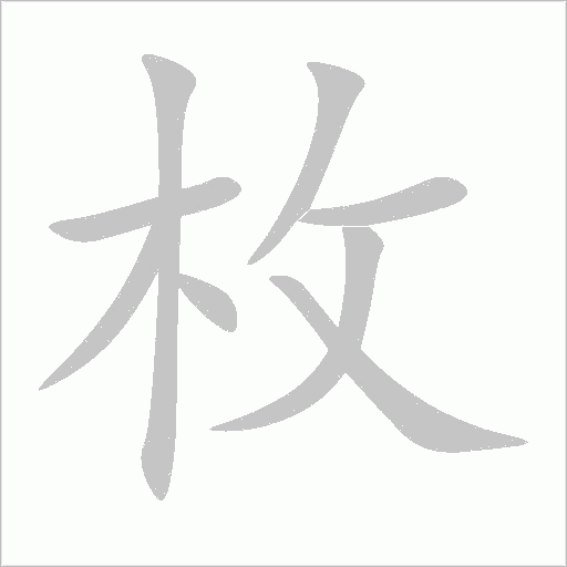 枚字动态笔顺演示