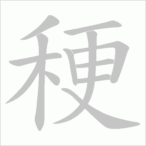 稉字动态笔顺演示