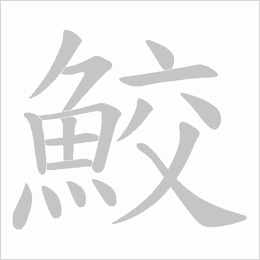 鮫字动态笔顺演示