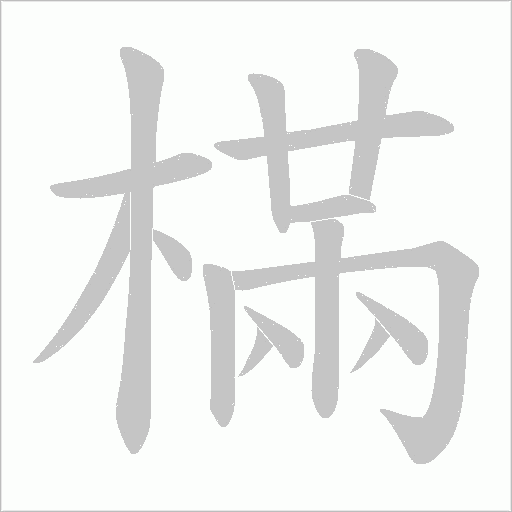 樠字动态笔顺演示