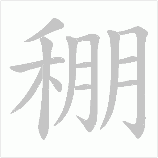 稝字动态笔顺演示