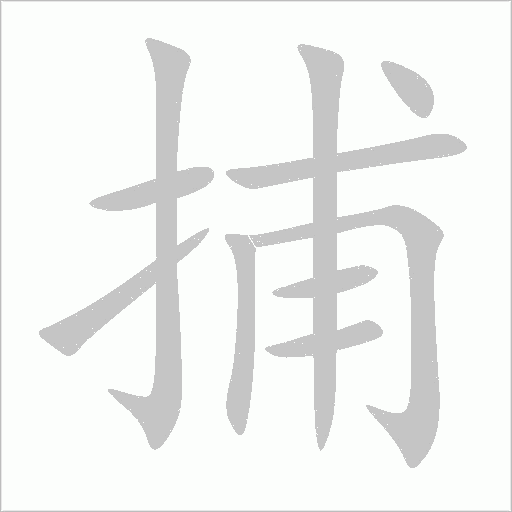 捕字动态笔顺演示