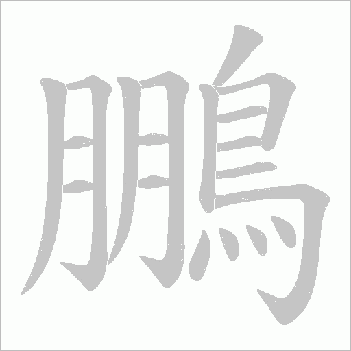 鵬字动态笔顺演示