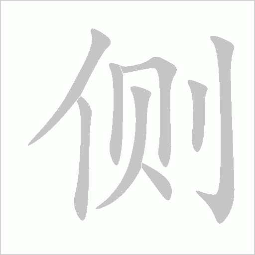 侧字动态笔顺演示