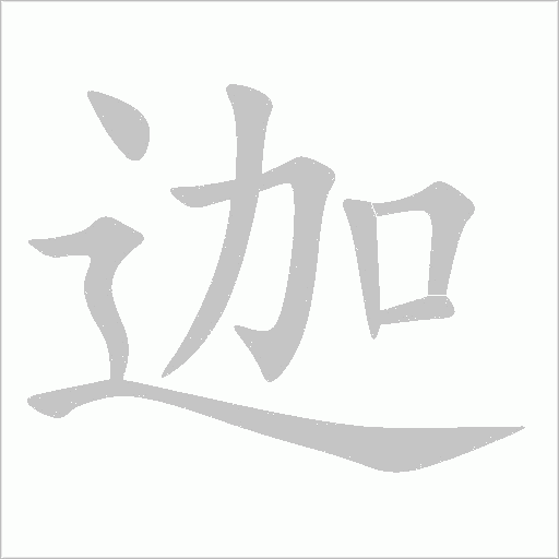 迦字动态笔顺演示