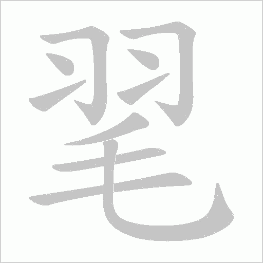 毣字动态笔顺演示