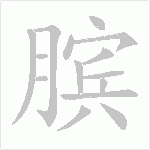 膑字动态笔顺演示