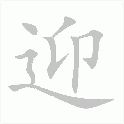 迎字动态笔顺演示