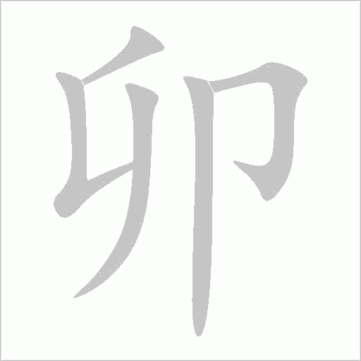 卯字动态笔顺演示