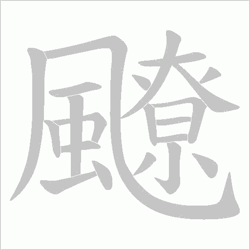 飉字动态笔顺演示