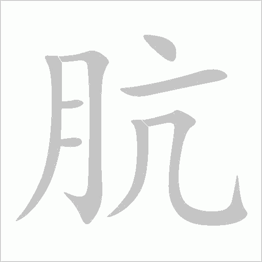 肮字动态笔顺演示