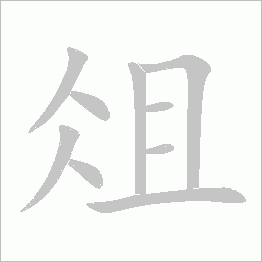 俎字动态笔顺演示