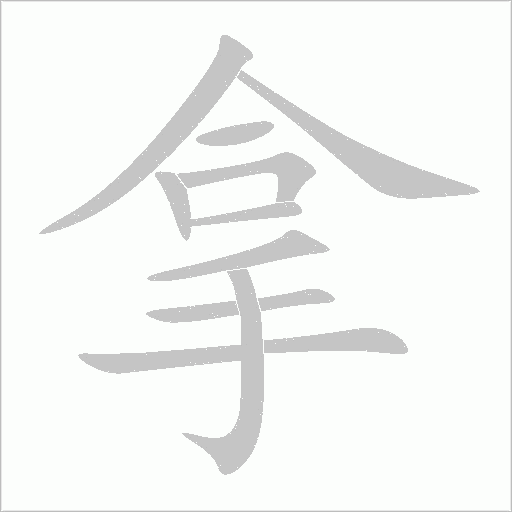 拿字动态笔顺演示
