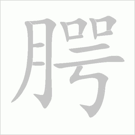 腭字动态笔顺演示