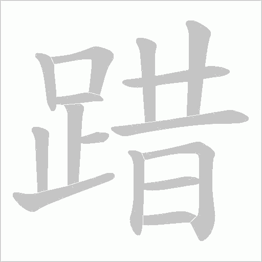 踖字动态笔顺演示