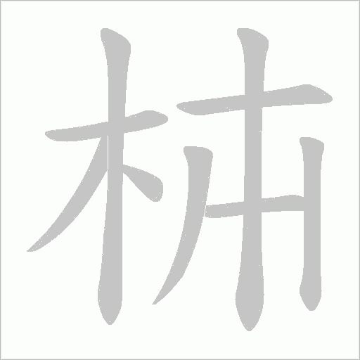 枾字动态笔顺演示