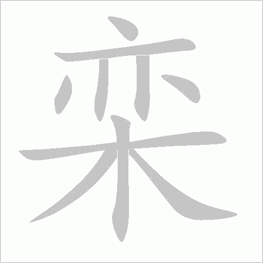 栾字动态笔顺演示