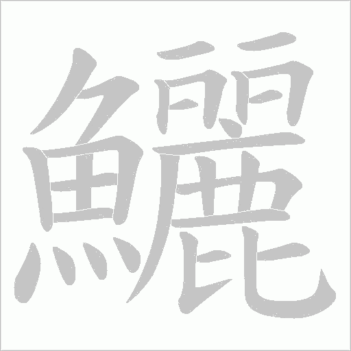 鱺字动态笔顺演示
