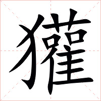 獾字字形图片