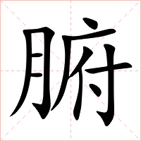 腑字字形图片