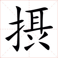 摂字字形图片