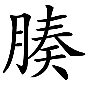 腠字字形图片