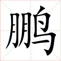 鹏字字形图片