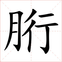 胻字字形图片