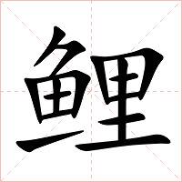 鲤字字形图片