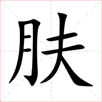 肤字字形图片