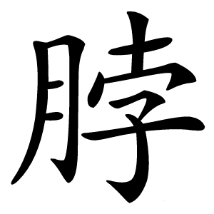 脖字字形