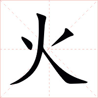 火字字形图片