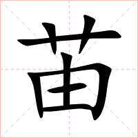 苖字字形图片