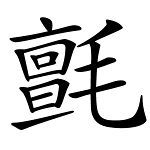氈字字形