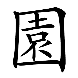 園字字形图片