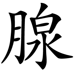 腺字字形图片