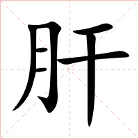 肝字字形图片