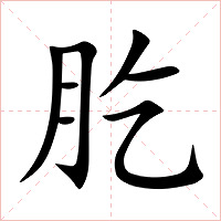 肐字字形图片