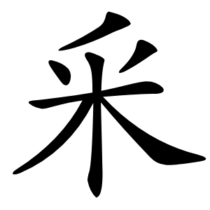 釆字字形图片