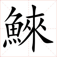 鯠字字形图片