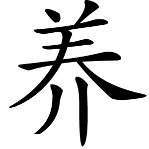 养字字形图片
